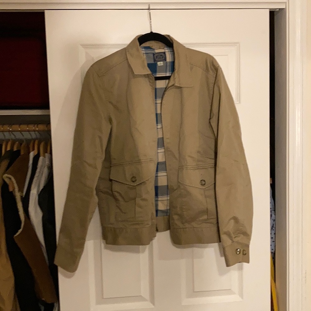 J Crew flannel lined jacket